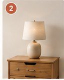 BLIDVÄDER hueso cerámica/beige, 50 cm